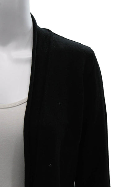 Biana Women Black V-Neck Viscose Cardigan Long Sleeve Size XL