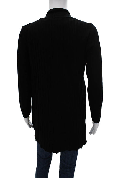 Biana Women Black V-Neck Viscose Cardigan Long Sleeve Size XL