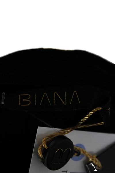 Biana Women Black V-Neck Viscose Cardigan Long Sleeve Size XL