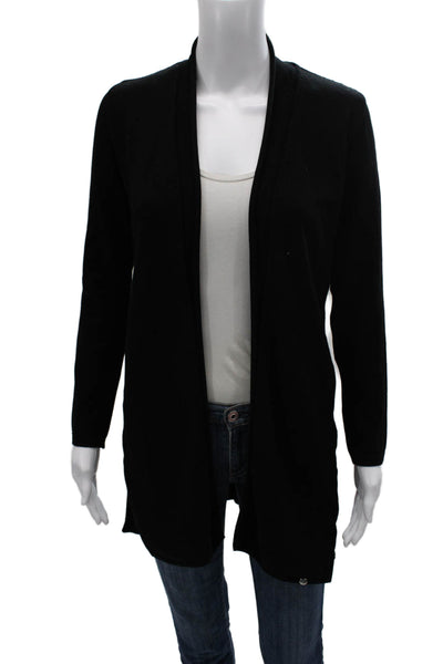 Biana Womens Cardigan Black Viscose Long Sleeve Size S