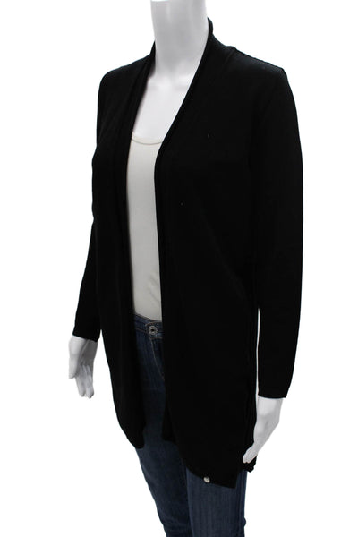 Biana Womens Cardigan Black Viscose Long Sleeve Size S