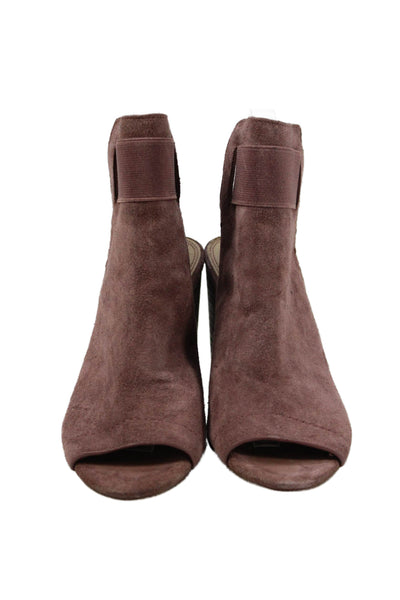 Splendid Womens Suede Open Toe Slingbacks Ankle Boots Pink Size 7.5