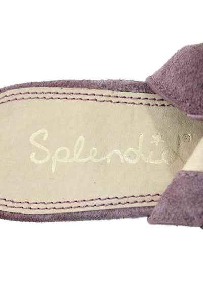 Splendid Womens Suede Open Toe Slingbacks Ankle Boots Pink Size 7.5