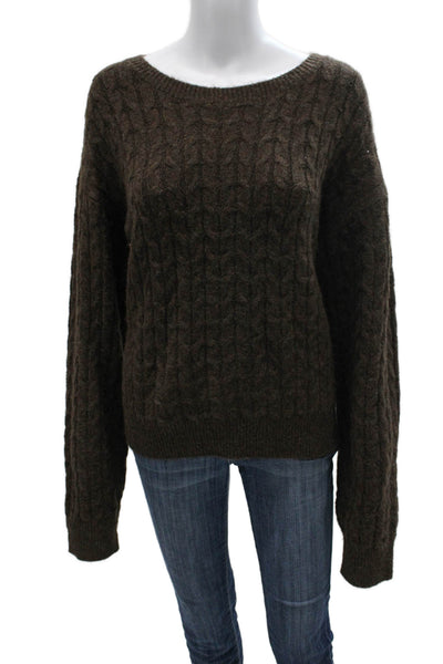 The Skirt Shopp Women Cashmere Geometric Boat Neck Pullover Sweater Size L