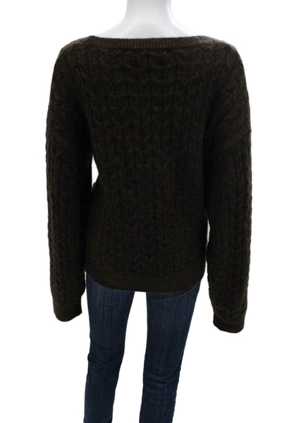 The Skirt Shopp Women Cashmere Geometric Boat Neck Pullover Sweater Size L