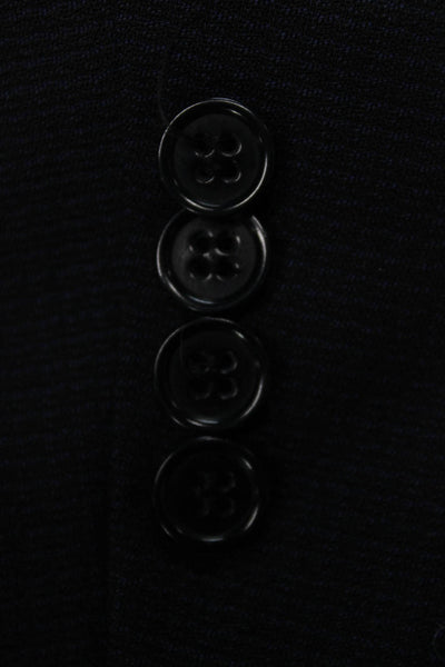 Armani Collezioni Mens Blue Wool Blazer Solid Size 48