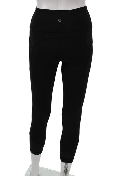 Lululemon Womens Black Nylon Blend Capri Leggings Size 2