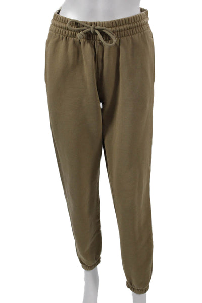 TNA Womens Jogger Pants Brown Drawstring Cotton Size S
