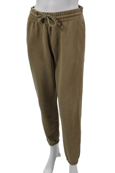 TNA Womens Jogger Pants Brown Drawstring Cotton Size S