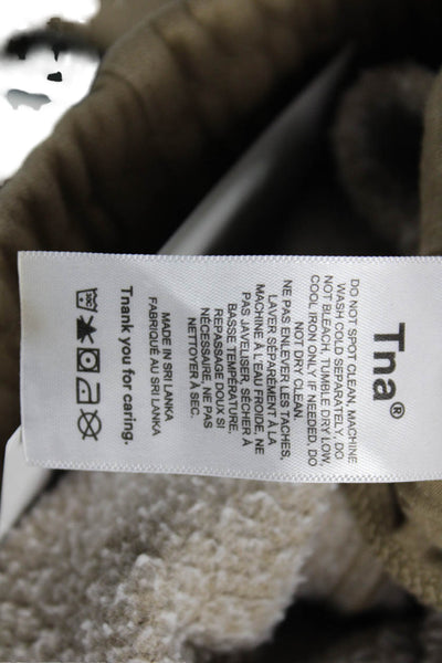 TNA Womens Jogger Pants Brown Drawstring Cotton Size S