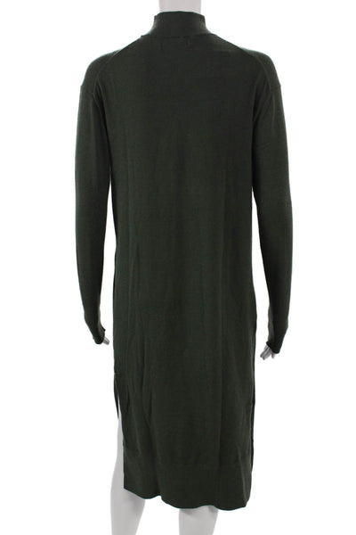 MNG Womens Green Sweater Dress Viscose High Neck Long Sleeve Pullover Size XS