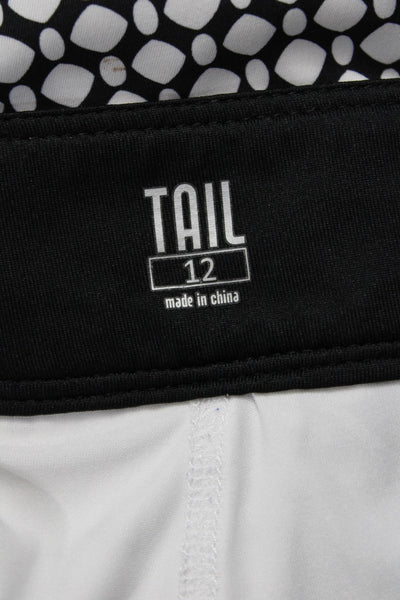Tail Women Athletic Geometric Polyester Knee Length Skirt Black Size 12