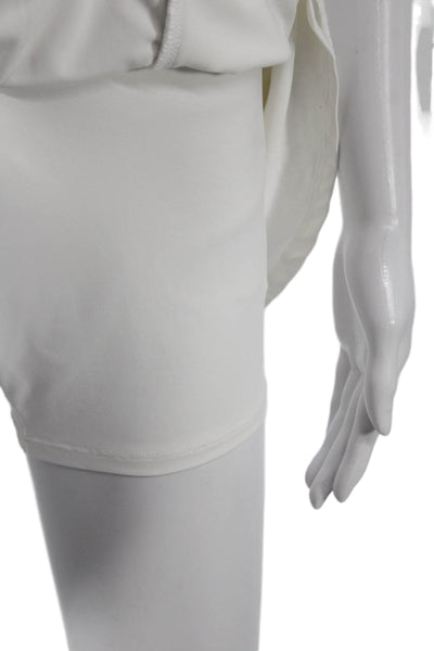 Lija Womens Athletic Skort White Nylon Short Size L