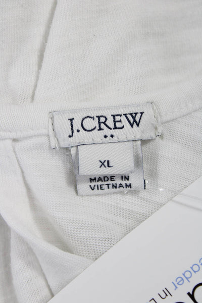 J Crew Women Tunic White Viscose Sleeveless Round Neck Size XL