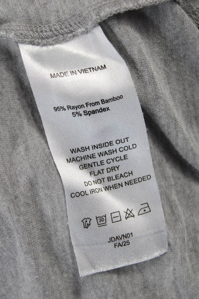 Quince Womens Scoop Neck Gray Rayon From Bamboo T Shirt Short Sleeve Size M