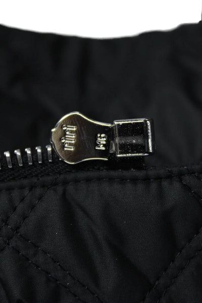 Hermes Womens Bomber Jacket Virgin Wool Black Snap Long Sleeve Size 34