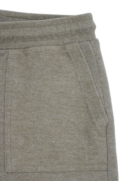 Bonpoint Boys Cotton Blend Drawstring Knit Shorts Brown Size 10A