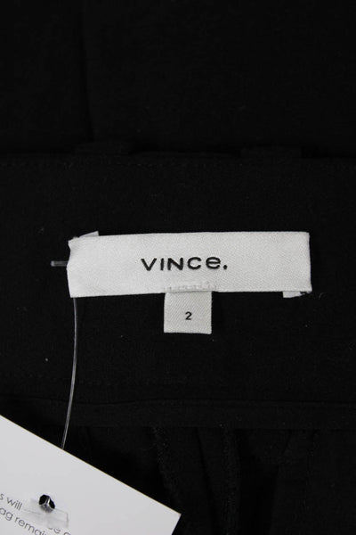 Vince Women Dress Pants Black Pull On Cotton Size 2