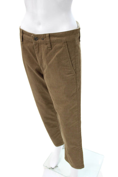 Rag & Bone Mens Chino Pants Brown Cotton Button Fly Size 30