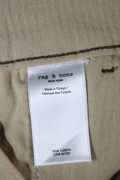 Rag & Bone Mens Chino Pants Brown Cotton Button Fly Size 30