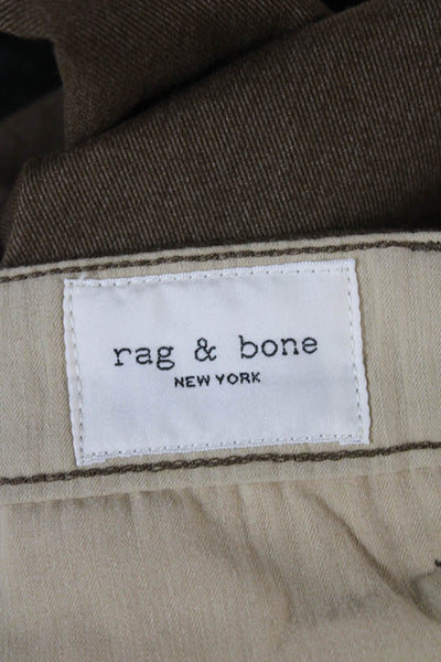 Rag & Bone Mens Chino Pants Brown Cotton Button Fly Size 30