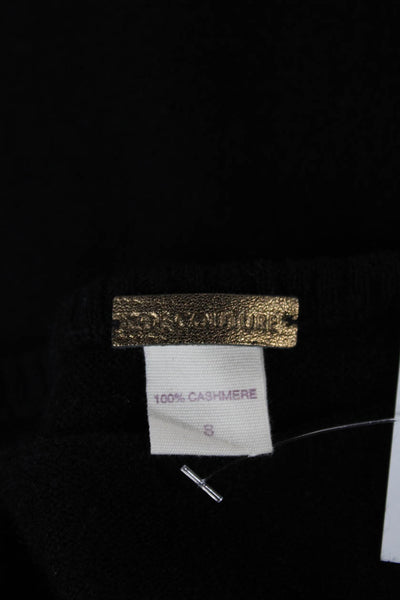 Zoe Couture Women Black Cashmere Wrap Sweater V-Neck Long Sleeve Size S