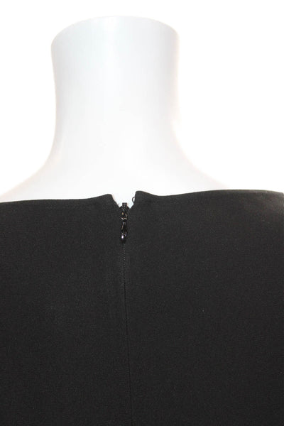 Ramy Brook Women Black Boat Neck Long Sleeve Basic Blouse Acrylic Size S