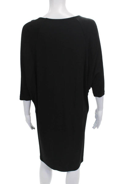 Michael Kors Women Black Shift Dress 3/4 Sleeve Rayon Size 2