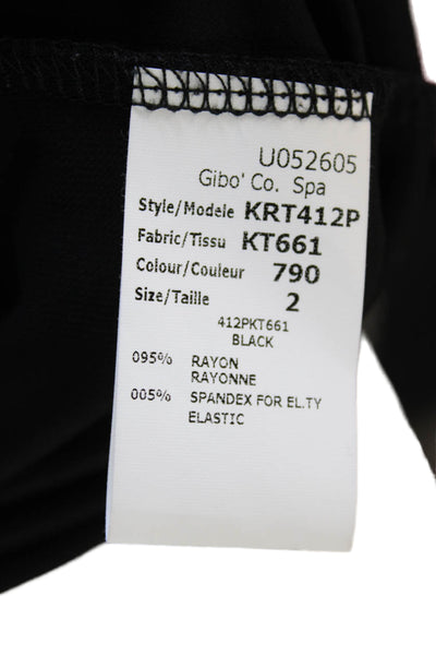 Michael Kors Women Black Shift Dress 3/4 Sleeve Rayon Size 2