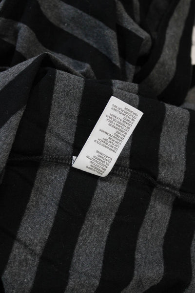 Rebecca Minkoff Women Black Striped Cotton Turtleneck Longsleeve T-Shirt Size S