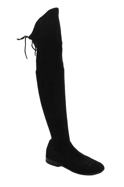 Dolce Vita Womens Suede Pull On Knee High Boots Black Size 7