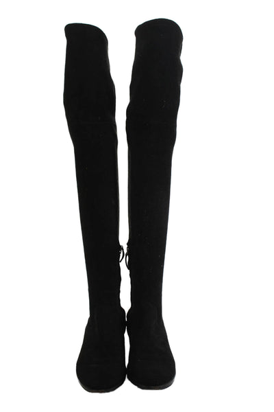 Dolce Vita Womens Suede Pull On Knee High Boots Black Size 7