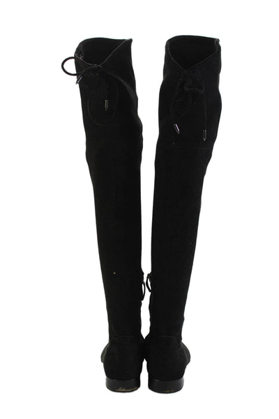 Dolce Vita Womens Suede Pull On Knee High Boots Black Size 7
