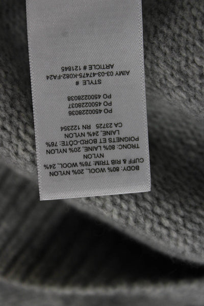 TNA Womens Pullover Gray Wool Crew Neck Long Sleeve Size M