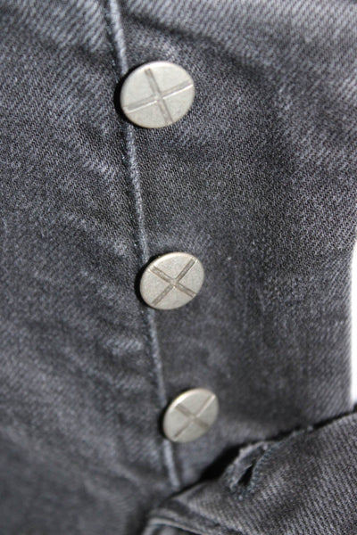 Ksubi Mens Skinny Black Jeans 32 Inseam Button Closure Cotton Size 33