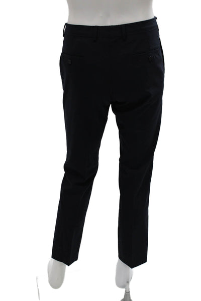 Emporio Armani Mens Chino Pants Blue Polyester Blend Size 32