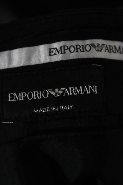 Emporio Armani Mens Chino Pants Blue Polyester Blend Size 32