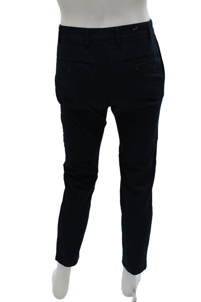 Zara Men Ankle Pants Blue Cotton Button Size 30