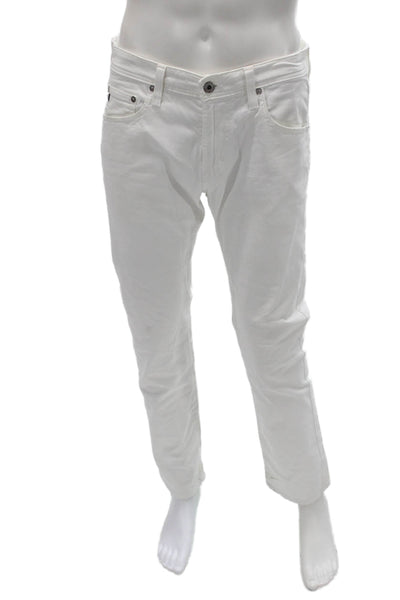 AG Adriano Goldschmied Mens White Straight Jeans Size 32