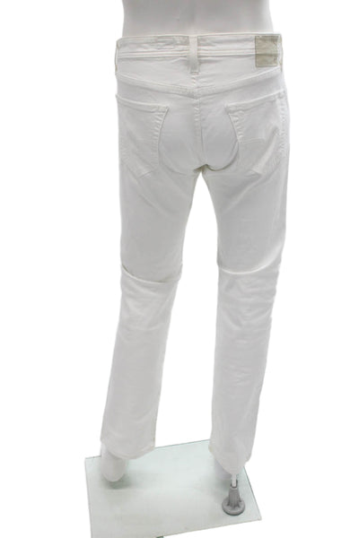 AG Adriano Goldschmied Mens White Straight Jeans Size 32