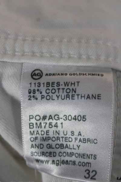 AG Adriano Goldschmied Mens White Straight Jeans Size 32