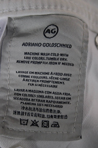 AG Adriano Goldschmied Mens White Straight Jeans Size 32