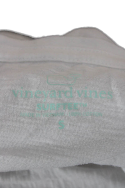 Vineyard Vines Women Basic White Cotton Scoop Neck Short Sleeve T-Shirt Size S
