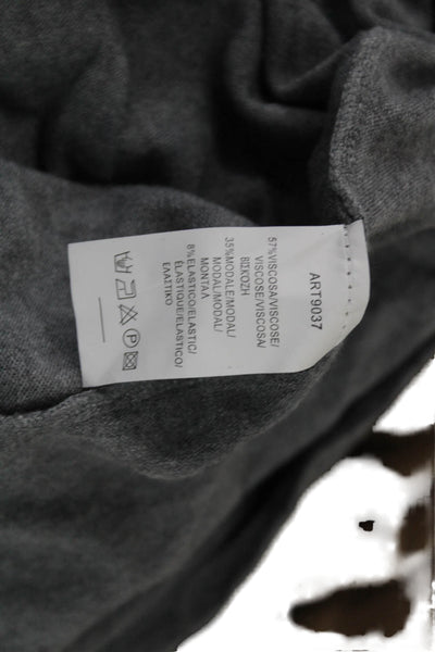 M Made In Italy Womens Viscose Cowl Neck Tunic Gray Long Sleeve Pullover Size L