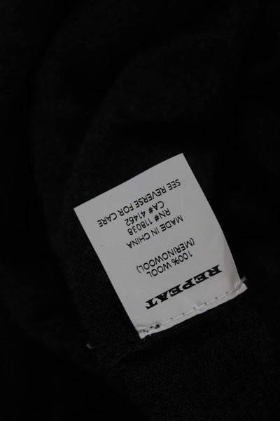 Repeat Women Sweater Dress Gray 100% Wool Long Sleeve Crew Neck Size XL