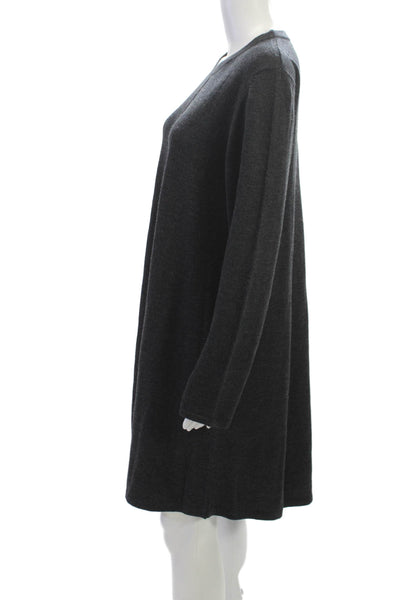 Repeat Womens Sweater Dress Gray Wool Long Sleeve Crew Neck Size XL