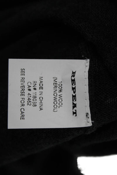 Repeat Womens Sweater Dress Gray Merino Wool Long Sleeve Crew Neck Mini Size L