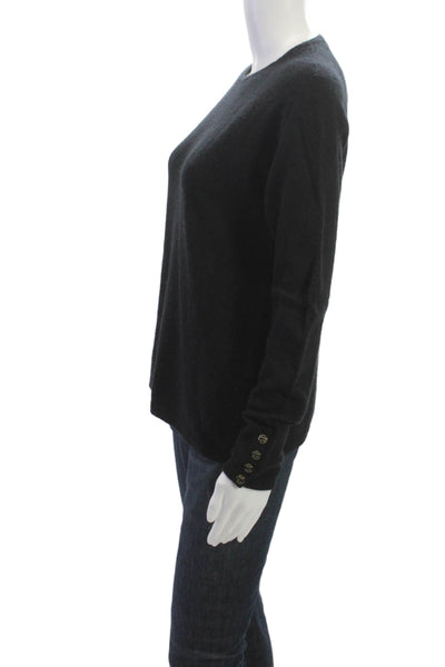 J. Mclaughlin Women Cashmere Pullover Sweater Crewneck Black Size M