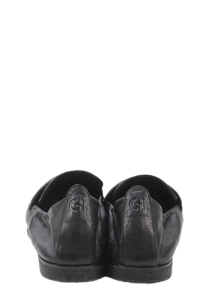 Cole Haan Womens Leather Slip On Casual Loafers Black Size 9