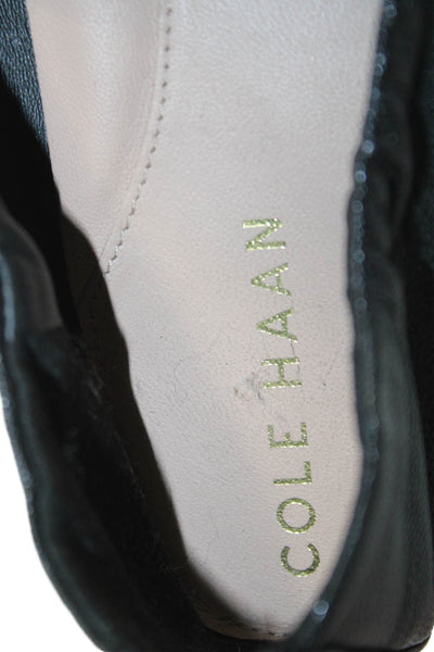 Cole Haan Womens Leather Slip On Casual Loafers Black Size 9